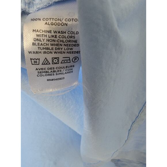 Loft Rosette Poplin Everyday Relaxed Shirt Light Blue in Lakeside Mist Size XL‎ - Picture 7 of 10